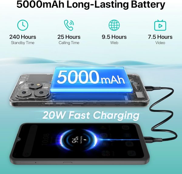 UMIDIGI A15 NFC Smartphone 16(8+8)GB+256GB Memory,Android 13... - Image 6