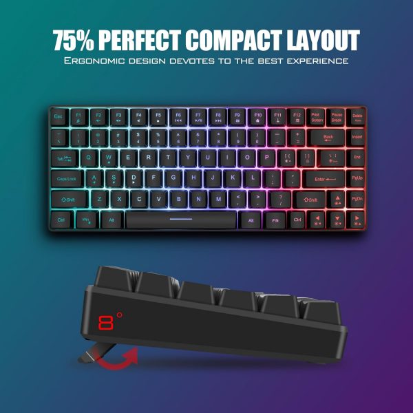 RedThunder K84 75% Wireless Gaming Keyboard and Mouse Rainbo... - Image 7
