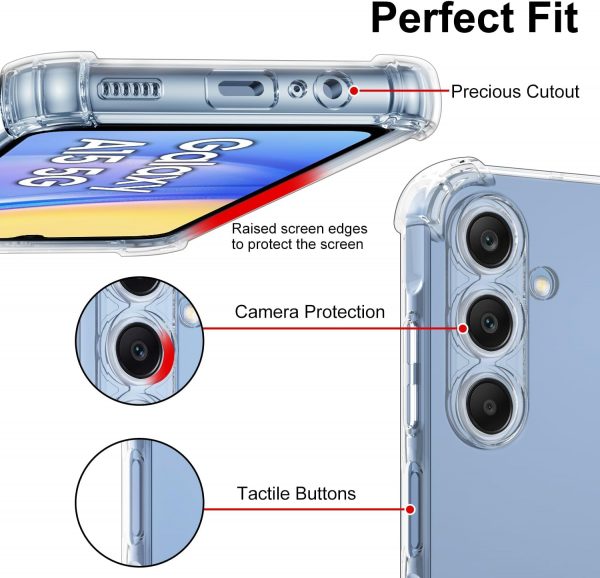 iCatchy Case for Samsung A15 5G / A15 Phone, Shockproof Tran... - Image 3