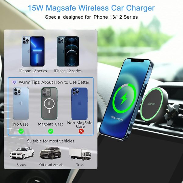 15W Wireless Car Charger, Fast Charging, Compatible with mag... - Image 9