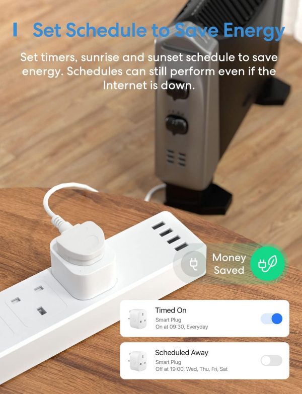 Meross Smart Plug Mini, 13A WiFi Plugs Works with Alexa, Goo... - Image 4