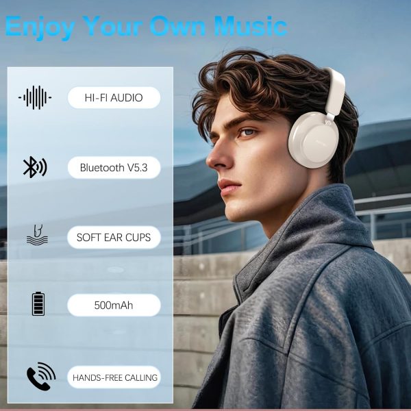 Over Ear Headphones Wireless Bluetooth, Noise Cancelling Hea... - Image 8