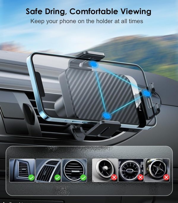 MOKPR Car Phone Holder Wireless Charger, 15W Wireless Car Ch... - Image 6