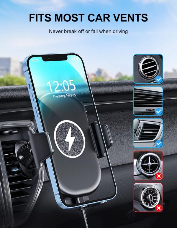 Mohard Wireless Car Charger Mount with QC 3.0 Charger Adapte... - Image 9