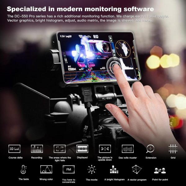 VILTROX DC-550 PRO 5.5 Inch Touchscreen Camera Video Monitor... - Image 5