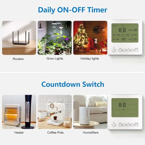 2 Pack Adapter Plug Socket, Works with Wothfav Smart Timer P... - Image 7