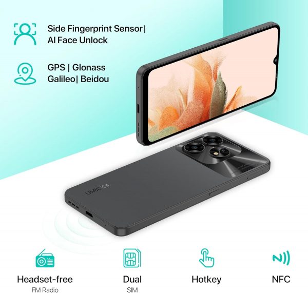 UMIDIGI A15 NFC Smartphone 16(8+8)GB+256GB Memory,Android 13... - Image 8