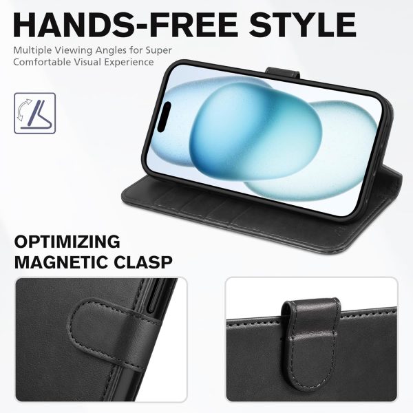 TUCCH Case for iPhone 15 (6.1") 2023 5G, PU Leather Wallet M... - Image 5