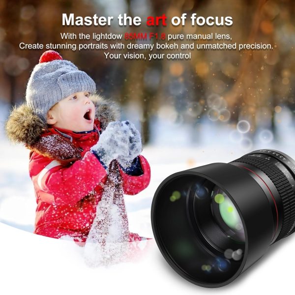 Lightdow EF 85mm F1.8 Manual Focus Lens for Canon EF/EF-S Mo... - Image 5