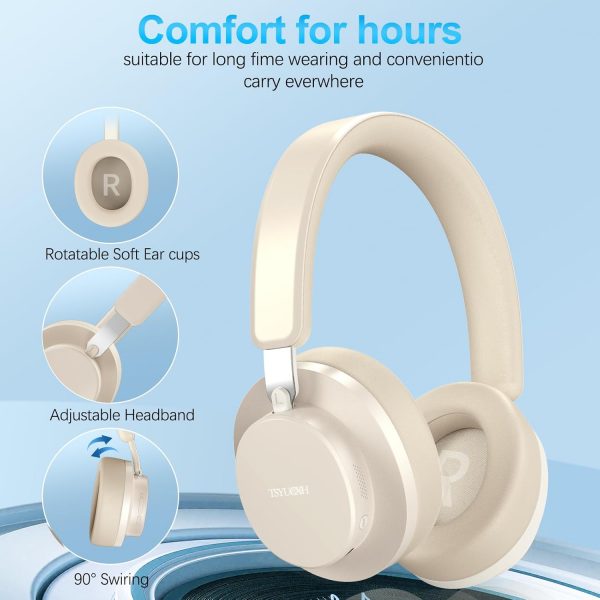 Over Ear Headphones Wireless Bluetooth, Noise Cancelling Hea... - Image 7