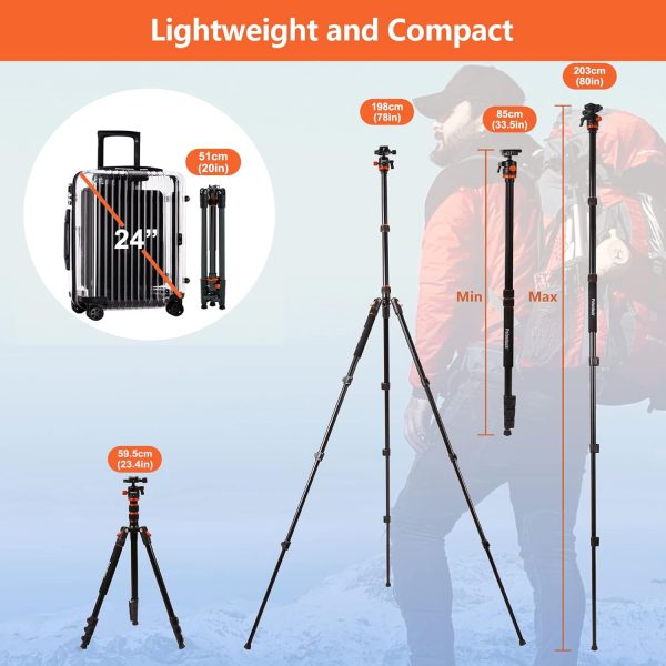 Polarduck Camera Tripod Phone Tripod Stand: Professional Tra... - Image 3