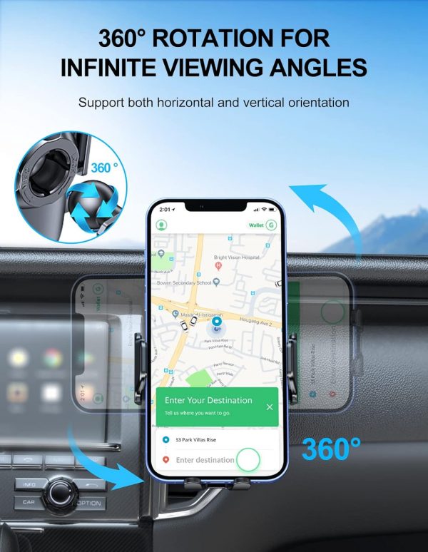 Mohard Wireless Car Charger Mount with QC 3.0 Charger Adapte... - Image 7