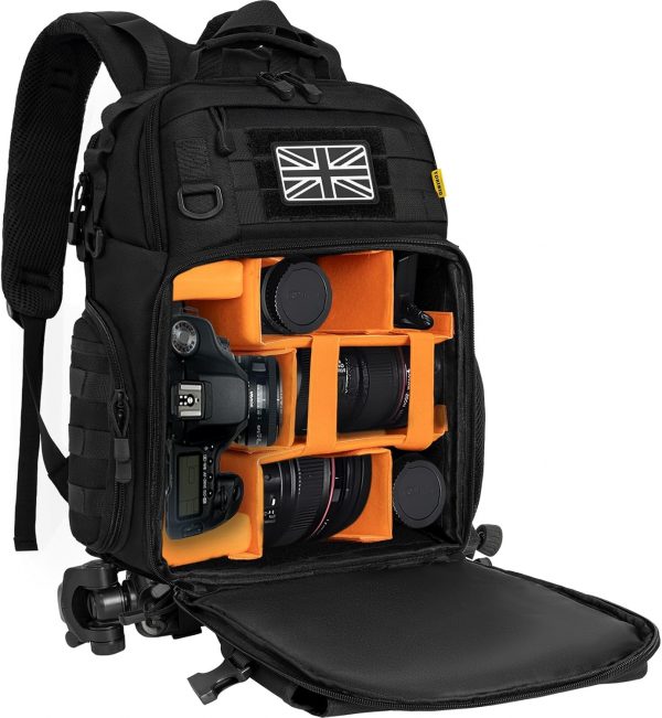 BQKOZFIN Camera Backpack, Waterproof Camera Bag with 15.6" L... - Image 2