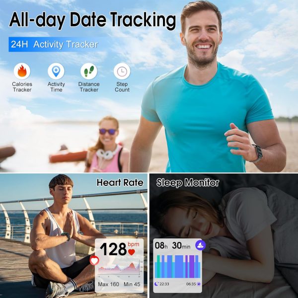 DUSONLAP Smart Watch for Men Women (Answer/Make Calls), 1.85... - Image 6