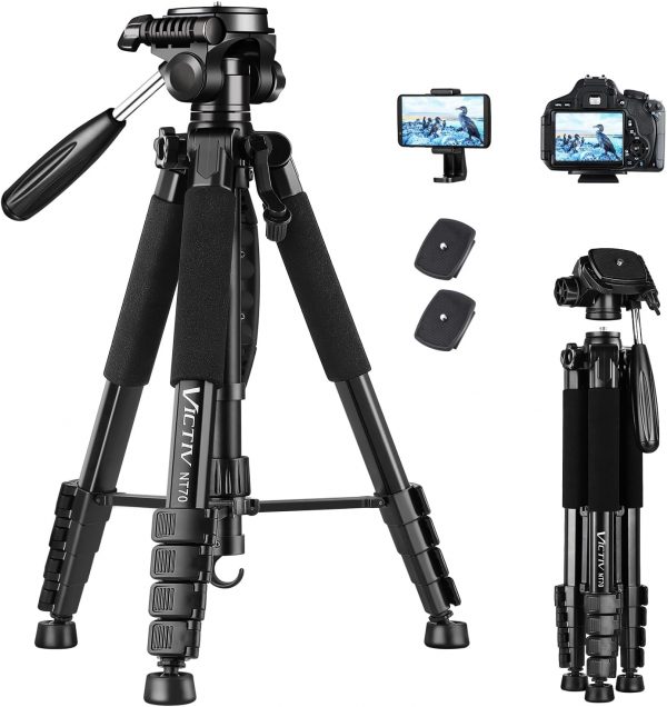 Victiv Camera Tripod 63-73" for Canon Nikon, Lightweight DSL... - Image 2