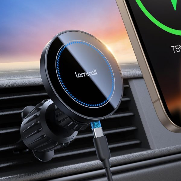 Lamicall for Magsafe Car Mount Charger - [15W Top Charging] ... - Image 2