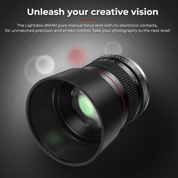 Lightdow EF 85mm F1.8 Manual Focus Lens for Canon EF/EF-S Mo... - Image 4