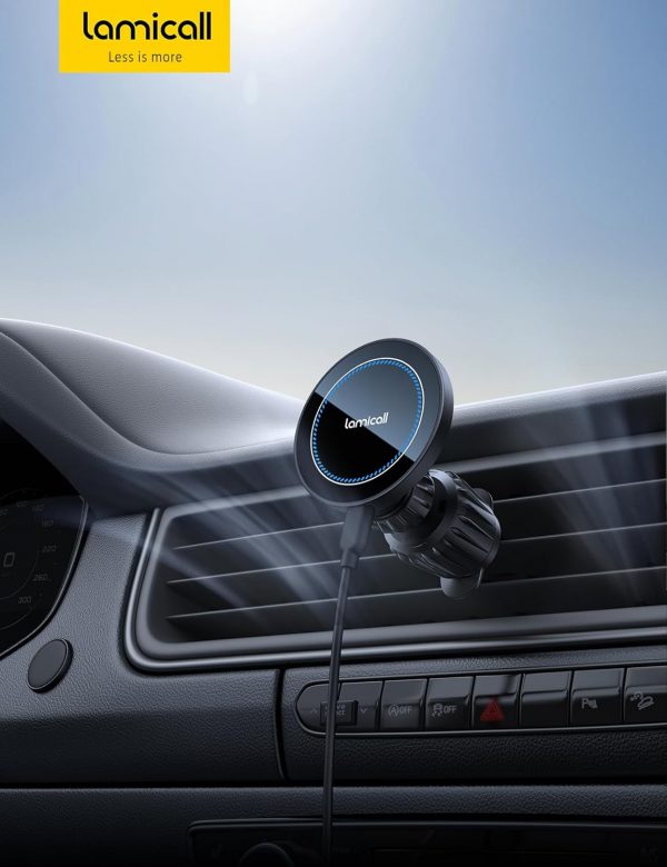 Lamicall for Magsafe Car Mount Charger - [15W Top Charging] ... - Image 8