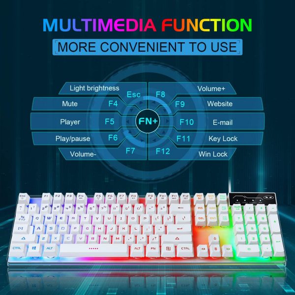 Gaming Keyboard and Mouse Combo, MageGee K1 RGB LED Backlit ... - Image 6