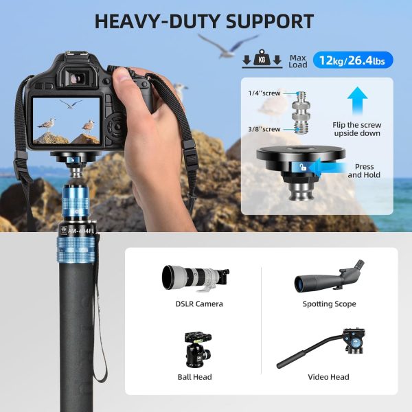 SIRUI AM-404FL Camera Monopod with Feet for Photography, 190... - Image 4