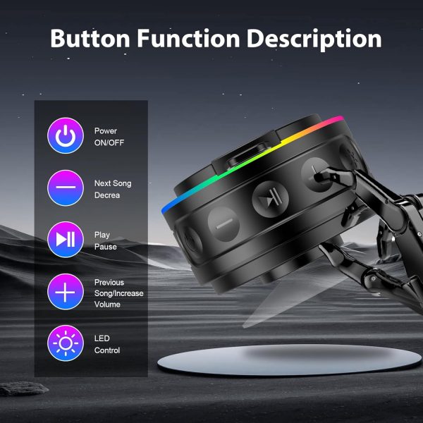 Conyat Bluetooth Shower Speaker, Portable Bluetooth Speaker ... - Image 8
