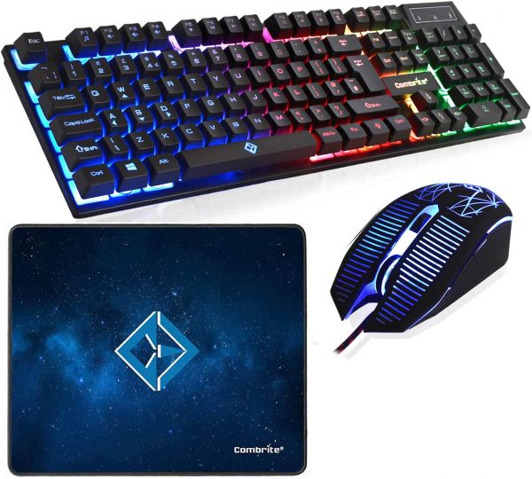 Combrite Raptor Gaming Keyboard And Mouse Set With Large Mou... - Image 2