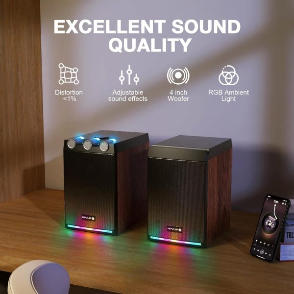 Active Bluetooth Bookshelf Speakers | Amplified HiFi Speaker... - Image 6