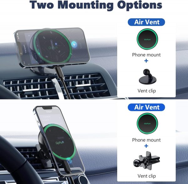 15W Wireless Car Charger, Fast Charging, Compatible with mag... - Image 4