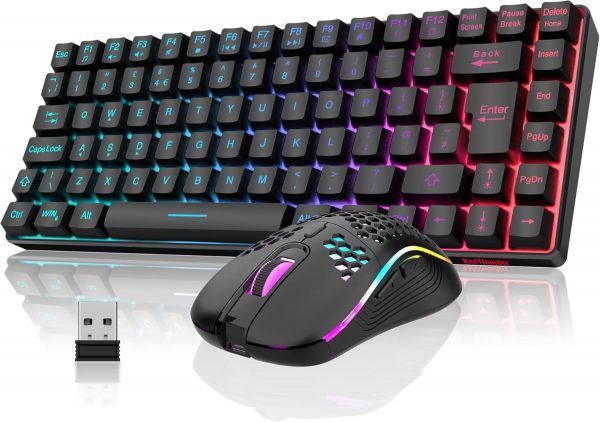 RedThunder K84 75% Wireless Gaming Keyboard and Mouse Rainbo... - Image 2