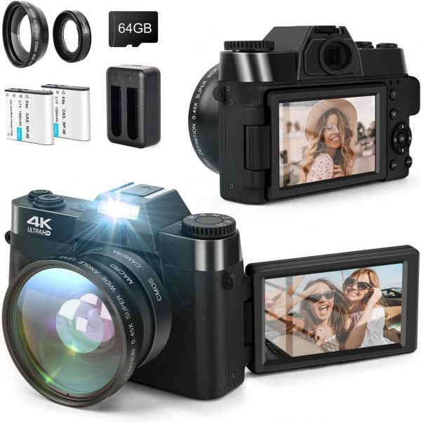 Digital Camera, LAMA 4K 48MP Autofocus Vlogging Camera, Comp... - Image 2