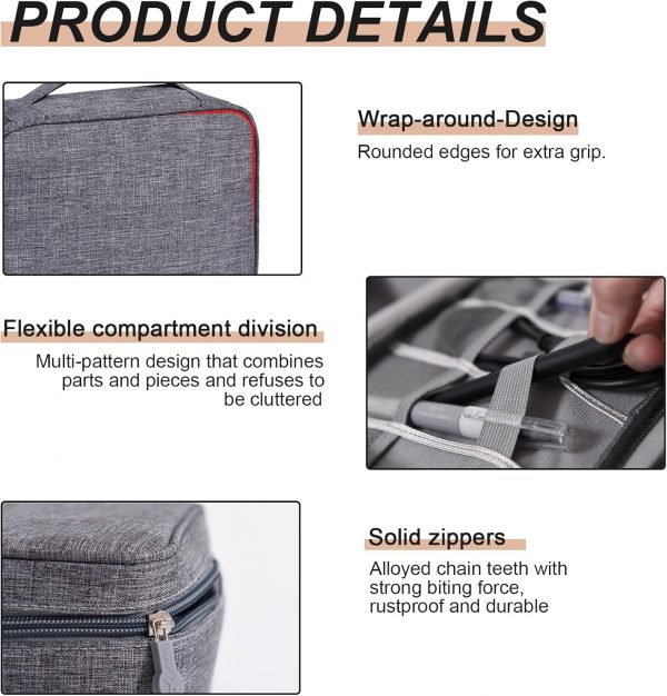 Travel Cable Organiser Bag, Electronic Organizer, Electronic... - Image 4