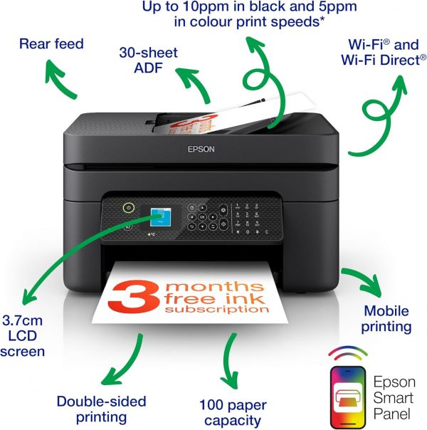 Epson WorkForce WF-2930DWF A4 Multifunction Wireless Inkjet ... - Image 3