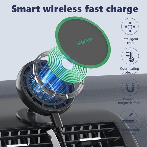 15W Wireless Car Charger, Fast Charging, Compatible with mag... - Image 5