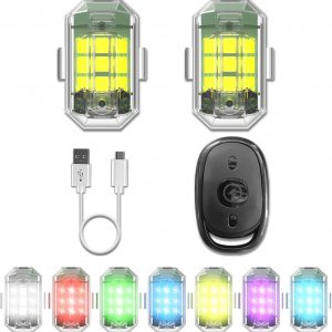 Craznick 2 Pack Drone Strobe Light with Remote Control for D…