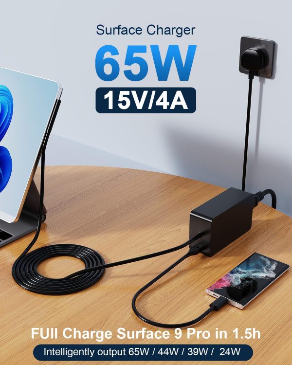 65W Surface Pro charger, Microsoft Surface Laptop Charger fo... - Image 8