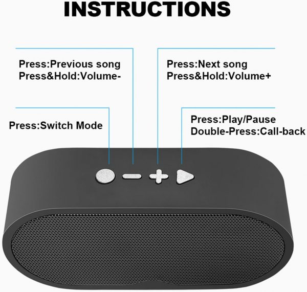 ZZOSRDR Bluetooth Speaker, Portable Wireless Speakers Blueto... - Image 5