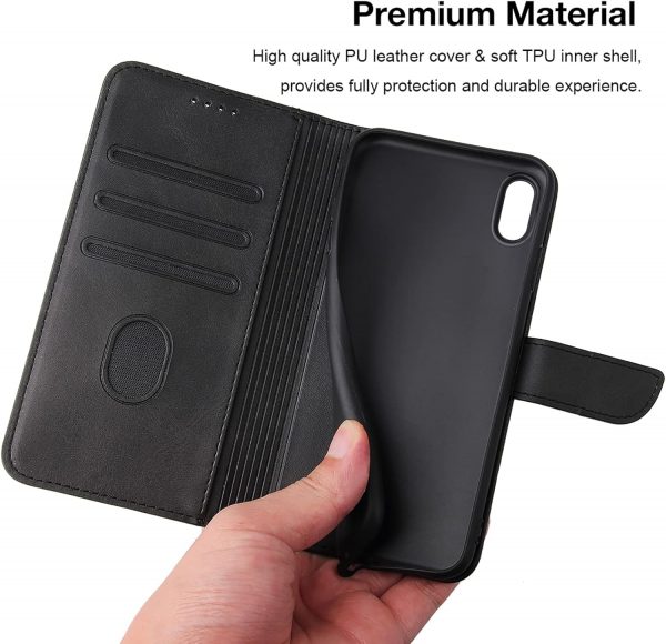 LOLFZ Wallet Case for iPhone XR, Vintage Leather Book Case w... - Image 5