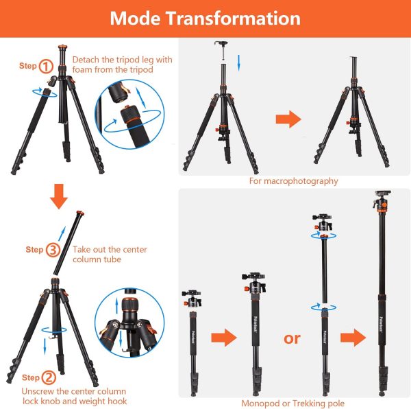 Polarduck Camera Tripod Phone Tripod Stand: Professional Tra... - Image 8