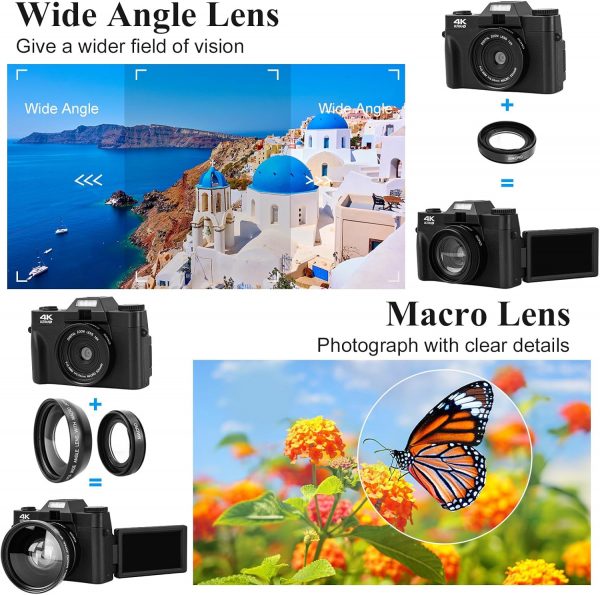 Digital Camera, LAMA 4K 48MP Autofocus Vlogging Camera, Comp... - Image 4