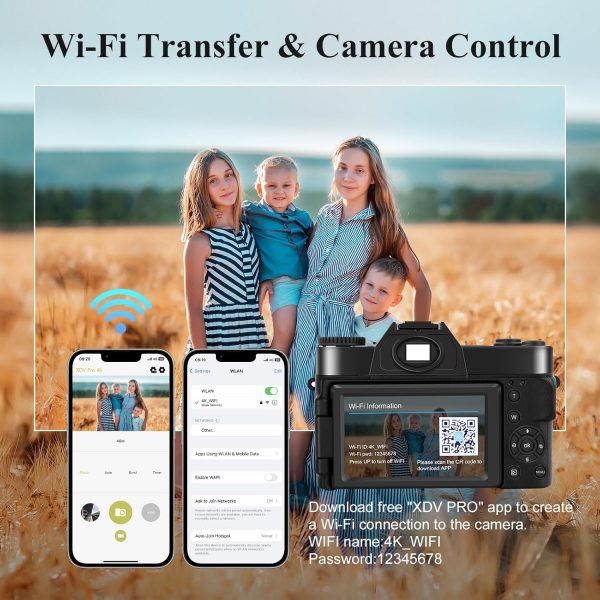 Digital Camera, LAMA 4K 48MP Autofocus Vlogging Camera, Comp... - Image 8