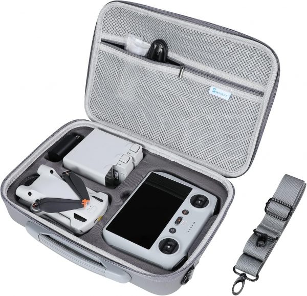 SKYREAT Mini 3/Mini 3 Pro RC Case,Portable PU Leather Storag...