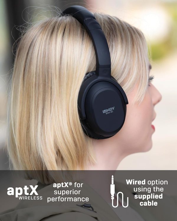 LINDY BNX-60 Wireless Active Noise Cancelling (ANC) Headphon... - Image 5