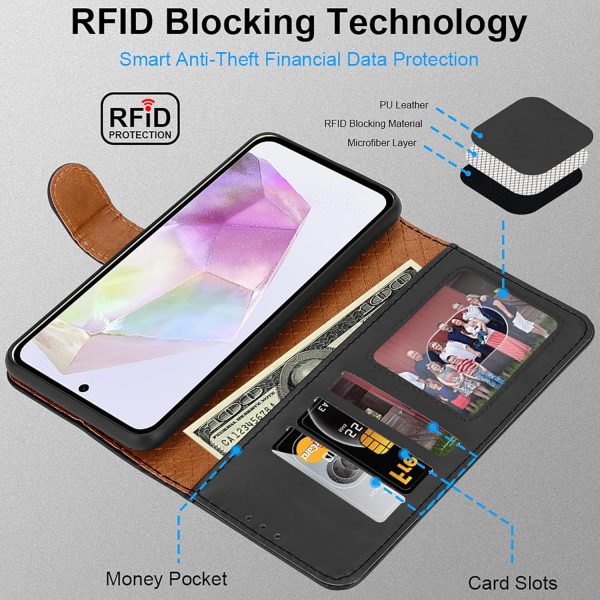 iCatchy for Samsung Galaxy A35 Case Leather Wallet Book Flip... - Image 4