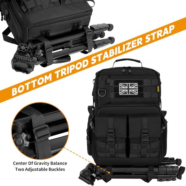 BQKOZFIN Camera Backpack, Waterproof Camera Bag with 15.6" L... - Image 7