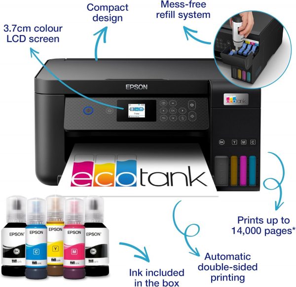 Epson EcoTank ET-2850 A4 Multifunction Air Print and Wi-Fi I... - Image 3