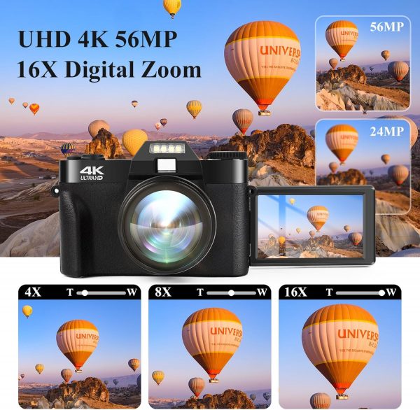 Digital Camera, LAMA 4K 48MP Autofocus Vlogging Camera, Comp... - Image 3