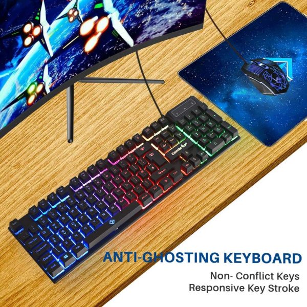 Combrite Raptor Gaming Keyboard And Mouse Set With Large Mou... - Image 4