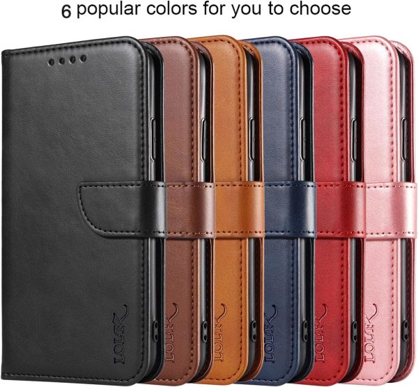 LOLFZ Wallet Case for iPhone XR, Vintage Leather Book Case w... - Image 8