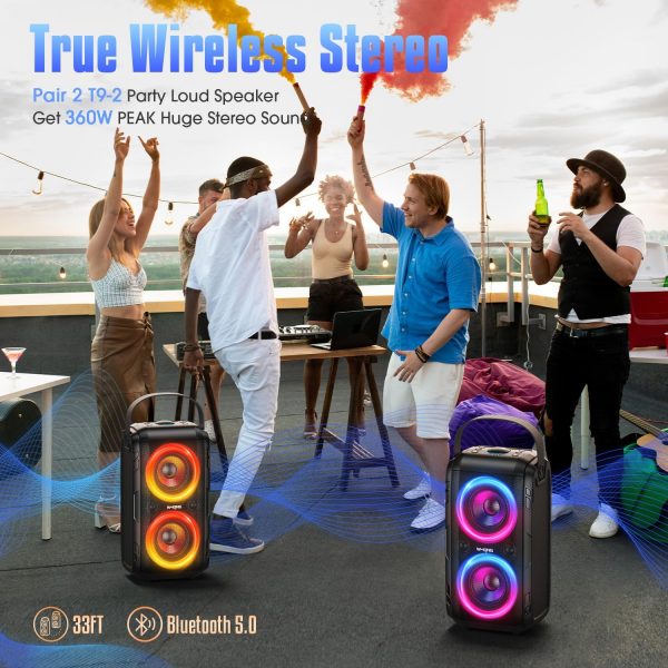 W-KING Bluetooth Speaker Loud- (180W PEAK)80W Super Bass, Hu... - Image 5