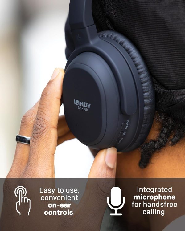 LINDY BNX-60 Wireless Active Noise Cancelling (ANC) Headphon... - Image 6